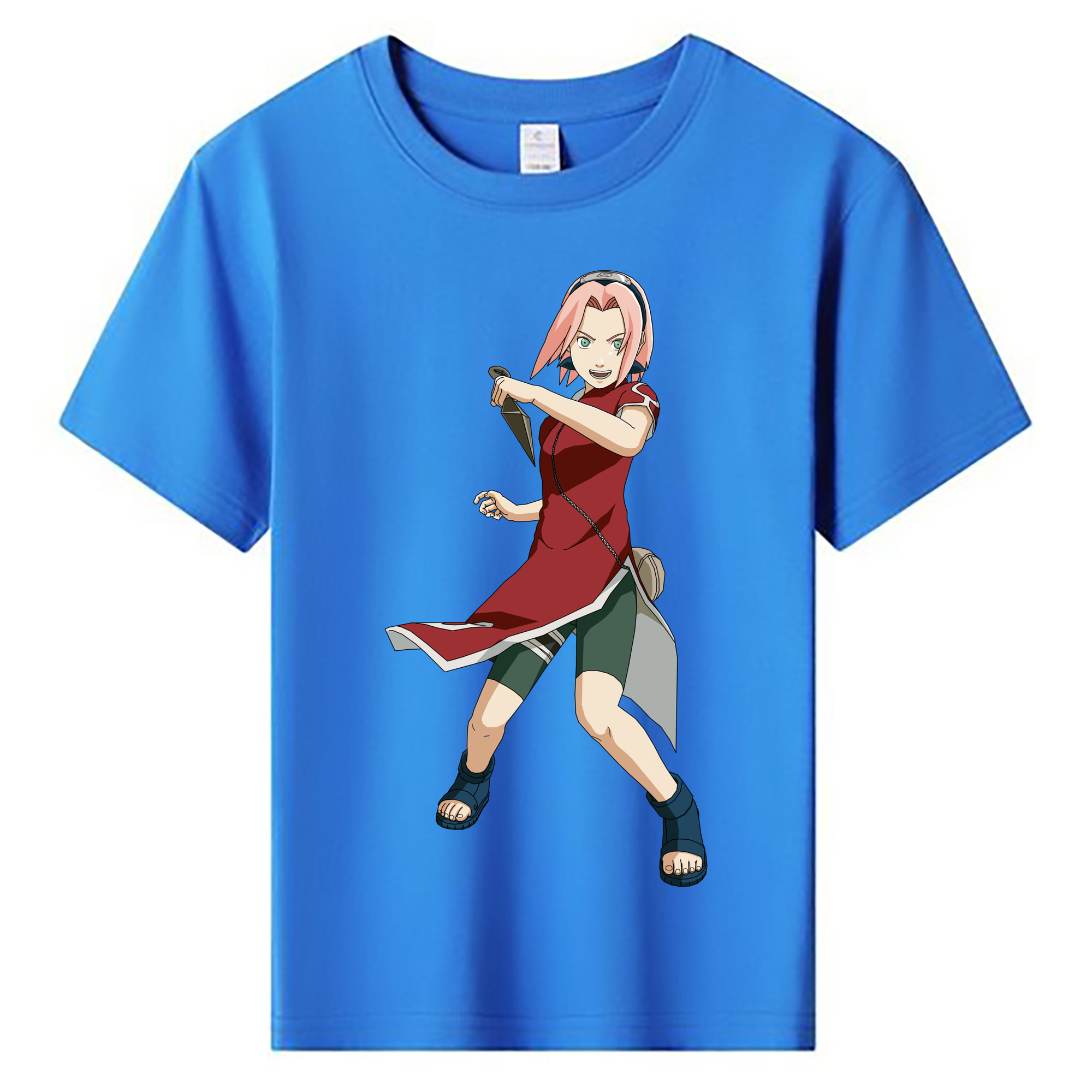 （画像用） NARUTO -ナルト- 春野サクラ Haruno Sakura 綿100％キッズTシャツ（フロントプリント）